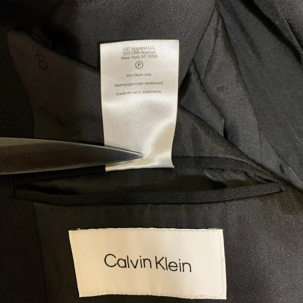 Calvin Klein Black Boy’s 14 Blazer Jacket Trim Fit